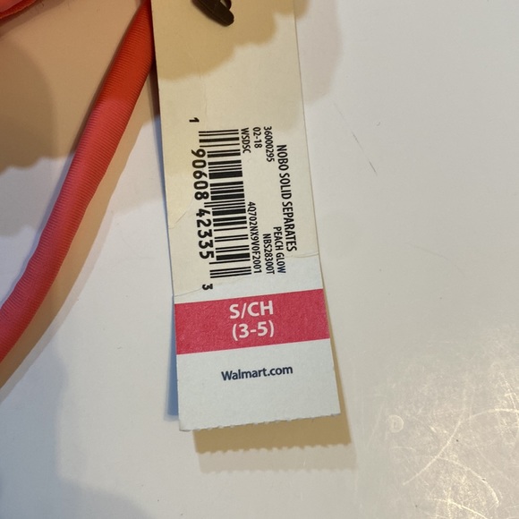 Sz 3-5 peach melon string bikini top only Junior’s size 3-5 EUC great condition! - Picture 6 of 10